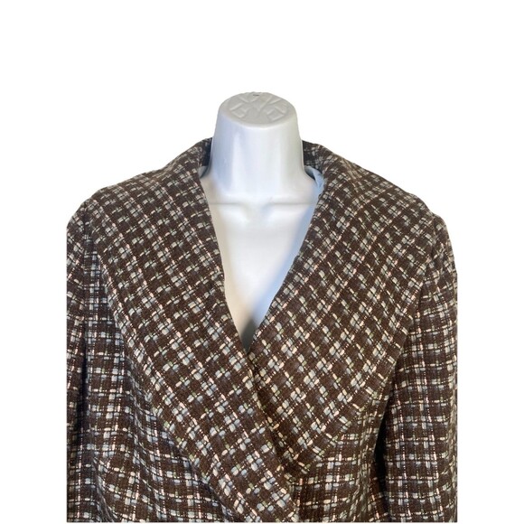 Renfrew Collection Tweed Blazer Double Breast Jacket Buttoned Vintage Y2K Sz 12 - Picture 2 of 16